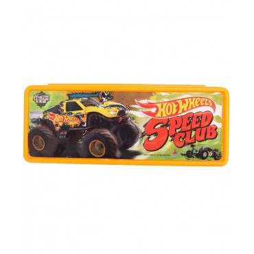 Hot Wheels Speed Club Pencil Box, Yellow